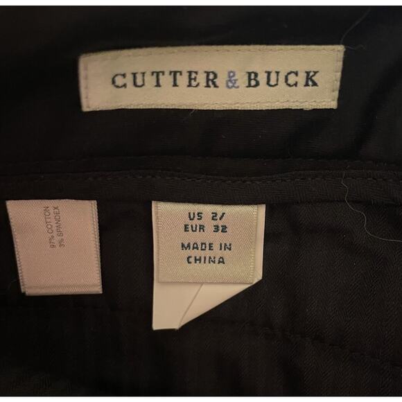 ANNIKA Cutter & Buck Pants Women's Size 2 EUR 32 Black White Golf Capris - Picture 3 of 3